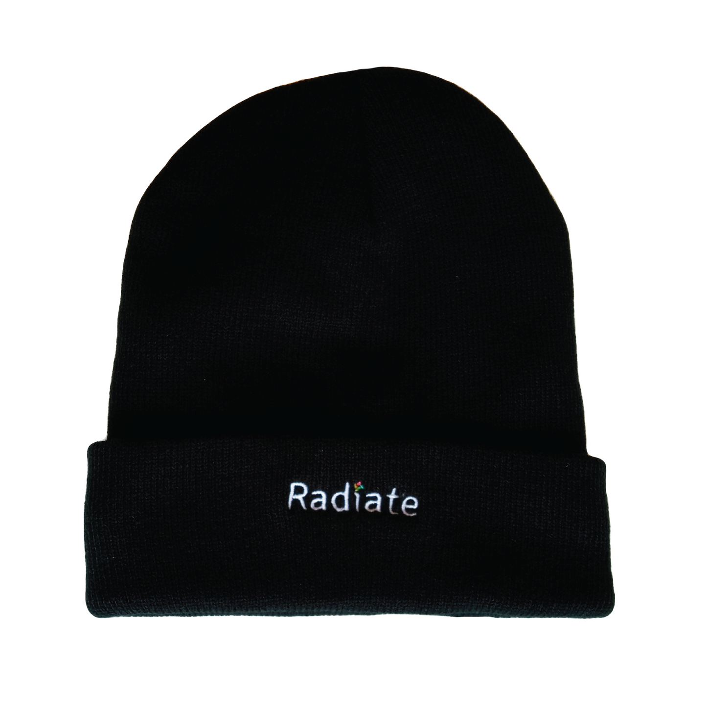 Radiate White Text Beanie (Free w/ any purchase)